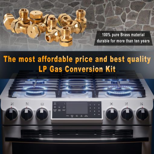 Kit de conversion de LP GRLP4 | Orificio de propano | Kit de conversion de gas a propano | Laton | Con instrucciones | Compatible con Frigidaire Kenmore Electrolux Range / Cooktop / Estufa - Imagen 5