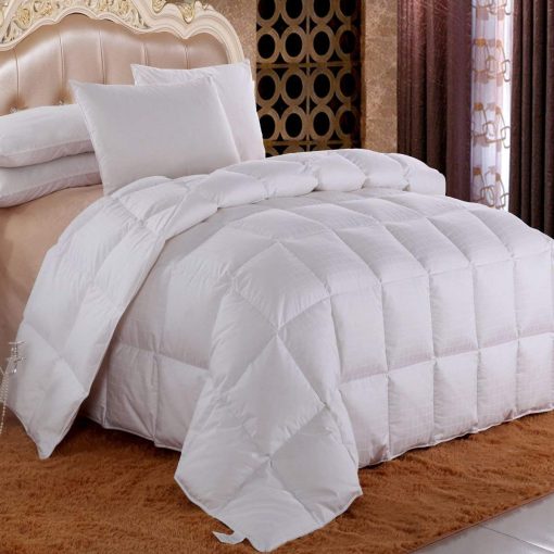 Edredon de plumas Royal Hotel Bedding, hipoalergenico, ligero y esponjoso, con cubierta de algodon a cuadros de dobby, calidez media, inserto de edredon, King/California King - Imagen 2