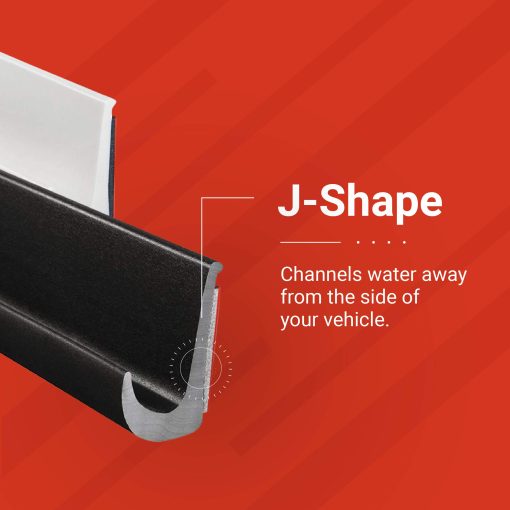 Canal de Goteo Trim-Lok, Negro - Altura de 1/2â€, Longitud de 125' - Canal de Lluvia de Plastico PVC para Autos, Camionetas y RVs, Facil de Instalar Moldura Flexible de Canal de Goteo para Controlar el Escurrimiento del Agua, Cinta Adhesiva 3M Duradera Incluida - Imagen 2