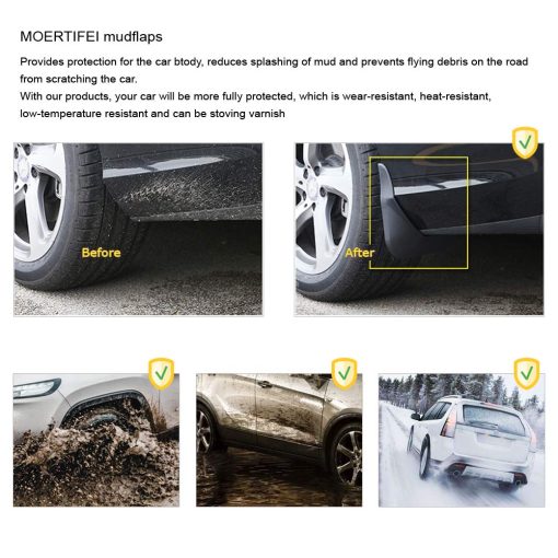 Juego de 4 guardabarros para automovil MOERTIFEI para Buick Enclave 2008-2017 - Imagen 5