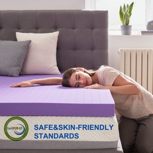 SINWEEK Colchon Superior de Espuma viscoelastica de Gel de 4 Pulgadas, Suave y Ventilado, Almohadilla de Colchon, Tamano Twin XL, Certificado por CertiPUR-US - Imagen 5