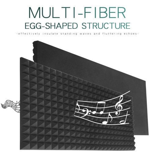 2 Pack Paneles Acusticos en Forma de Piramide, 48''X24''X2'' Paneles de Espuma a Prueba de Sonido, Paneles de Pared Insonorizantes, Paneles Absorbentes de Sonido para un Aislamiento Acustico Efectivo, Espuma de Tratamiento Acustico para el Hogar - Imagen 7