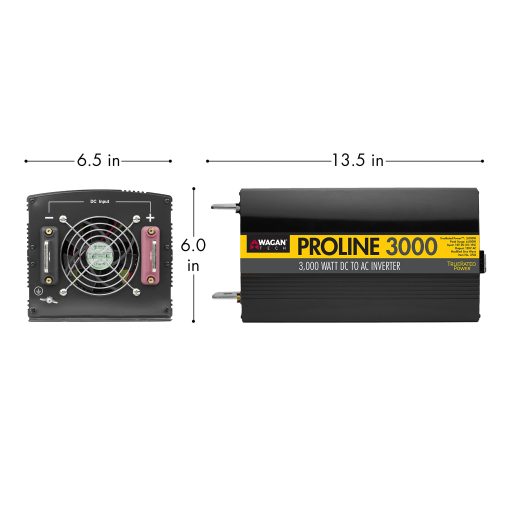 Wagan EL3742 Inversor de corriente de 3000 vatios con control remoto 6000 vatios de pico de sobretension convertidor para hogar, camping en autocaravana, vida van y fuera de la red - Imagen 3