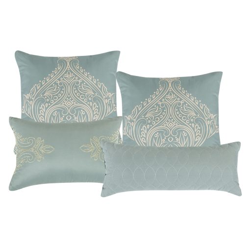 Juego de Comforter de Felpa Teal de 7 Piezas ESCA - Tamano Queen - Imagen 3