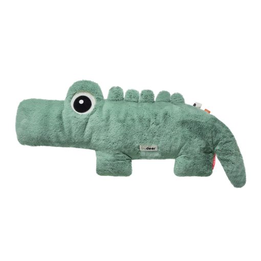 Peluche Done by Deer Amigo de Abrazos Croco Verde - Juguete de Peluche de Cocodrilo Suave y Duradero para Ninos - Hecho con Fibras de Poliester Reciclado al 100% y Bolitas de PP - Perfecto para la Hora de Dormir y Jugar