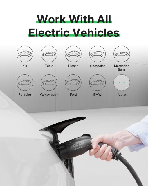 Cargador de vehiculo electrico Autel Home Level 2 de hasta 40 amperios, 240V, estacion de carga rapida para interior/exterior con cable flexible de 25 pies, enchufe NEMA 14-50, gris oscuro - Imagen 2