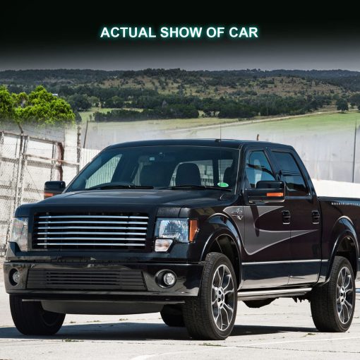 Espejo de remolque SCITOO para Ford F150 con luces de charco espejo retrovisor negro para Ford F150 2004-2014 con senal de giro reflectante, control de potencia, calefaccion y plegado manual (lado del pasajero) - Imagen 5