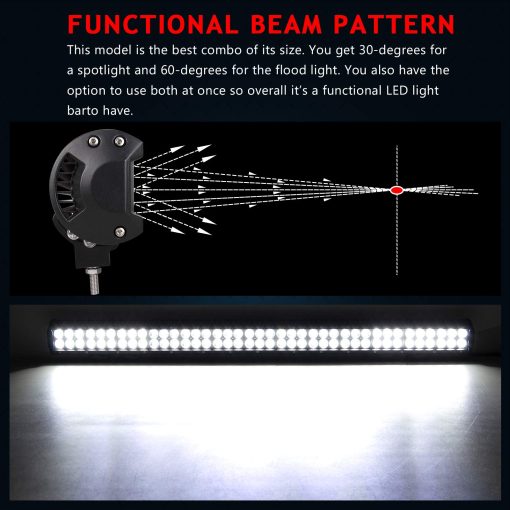 Barra de Luz LED Auxtings de 28 pulgadas 180W Spot Flood Combo para Off Road Truck Car ATV SUV - Imagen 5