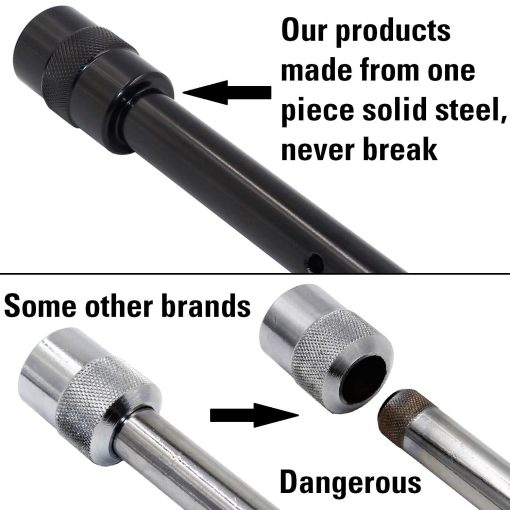 Conjunto de bloqueo de enganche de remolque con llave iguales TowWorks 79633 de 5/8" con separacion extra larga de 3-1/4", Doble seguridad Pestillo de bloqueo de enganche de remolque para enganches de Clase III IV con receptores de 2" y 2.5", Paquete de 3 - Imagen 7