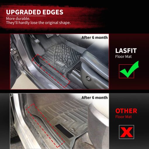 Tapete de maletero LASFIT para Nissan Rogue 2024 2023 2022 2021, Forro de carga de TPE resistente al agua a medida, Negro - Imagen 5