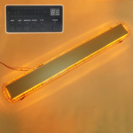 CFLMYYXGS 12V - 24V 63" 120 LED Barra de luz LED ambar Barra de luz de advertencia de emergencia Luz de rescate Beacon Barra de luz intermitente del remolcador Luz estroboscopica