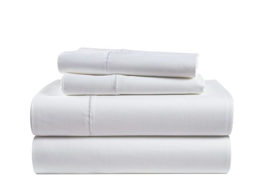 Juego de sabanas 100% algodon egipcio LANE LINEN tamano King - Juego de sabanas de tamano King de 1000 hilos, sabana suave de saten tamano King, sabanas de lujo ultra King, Juego de sabanas King de bolsillo profundo de 16" - Blanco Nieve