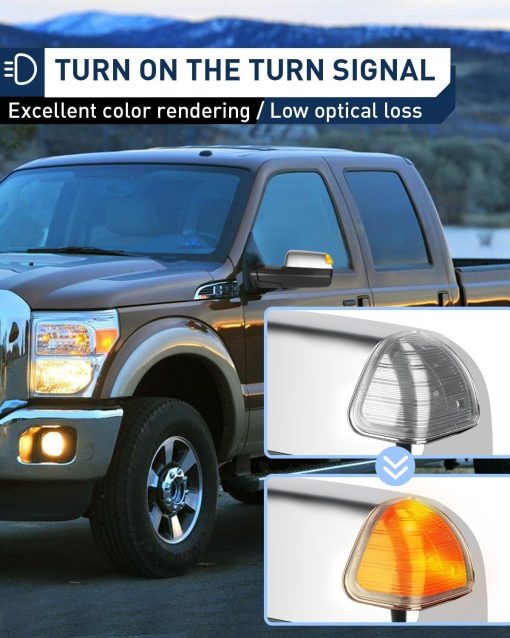 Espejos de Remolque ECCPP para Dodge Ram 1500 2500 3500 2002-2008 Power Heated con Luz de Senal de Flecha Lado del Conductor y del Pasajero Par Manual Abatible Tapa Cromada - Imagen 5