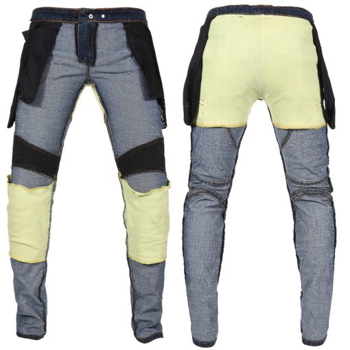 Pantalones de Moto para Hombre con Forro Aprobado por CE Takuey (Talla M=30= Cintura 32") Azul - Imagen 2