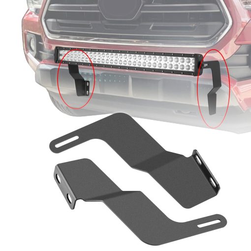 Barra de luz LED Dasen de 32" 180W y soportes de montaje de iluminacion de parrilla delantera oculta con kit de cableado y control remoto compatible con Toyota Tacoma 2016-2023