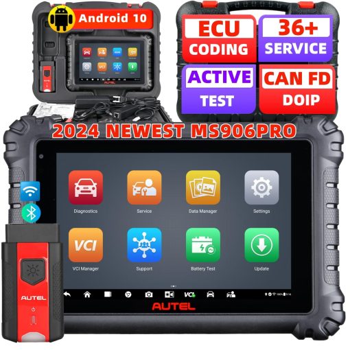 Autel MaxiSYS MS906 Pro Escaner Automotriz Herramienta de diagnostico obd2, 2024 MS906PRO Actualizacion de MK908 MS906BT MS906 MP900, Codificacion de ECU, 36+ Servicios, 3000+ Bidireccionales, FCA SGW, CAN FD/DoIP