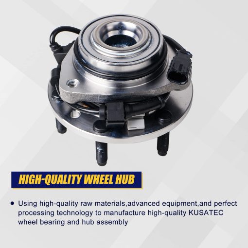 KUSATEC 513188 Ensamblaje de Buje y Cojinete de Rueda Delantera para Chevy Trailblazer 02-09, Chevy SSR 03-06, GMC Envoy 02-09, Isuzu Ascender 03-08, Buick Rainier 04-07, SAAB 9-7X 05-09, 6 Pernos C/ABS - Imagen 3