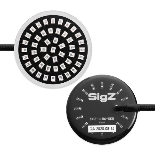 ROGUE RIDER INDUSTRIES - Luces traseras para senales de giro de motocicletas con luces traseras LED rojas brillantes - EDICIoN ESPECIAL BLACK LABEL - Luces LED para motocicletas - Luces LED rojas - Senal de giro LED 1156 para Harley Davidson