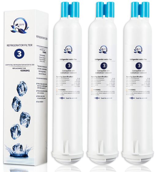 4396841 FILTRO 3 Tapa de Filtro de Agua de Repuesto Compatible para Refrigerador DR3R D14396841 Modelos de Filt?r3 (3 Piezas)