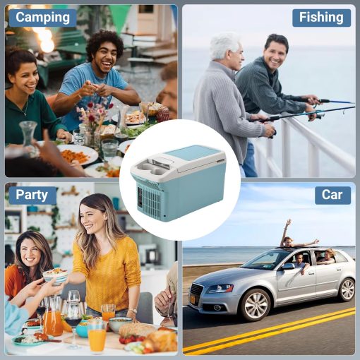 Nevera/Escarchadora de Coche ICEROVER 12V 6 Cuartos (6L), 12 Voltios DC &110V AC, Nevera Electrica Portatil Compacta Para Camping Termoelectrico 12V Mini Nevera para Coche, RV, Camping (Azul) - Imagen 7