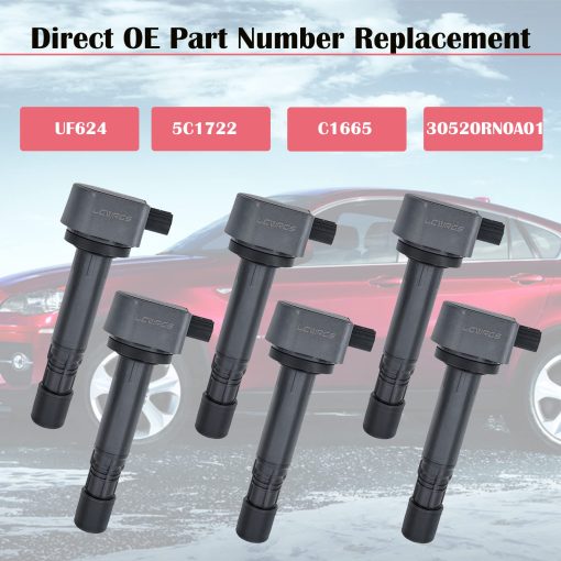 Juego de 6 Paquetes de Bobinas de Encendido para Honda Accord Odyssey Pilot Ridgeline Acura RDX RL TL MDX ZDX 3.5L 2008 2009 2010 2012 2013 2014 2015 2016 Reemplaza UF624 - Imagen 3