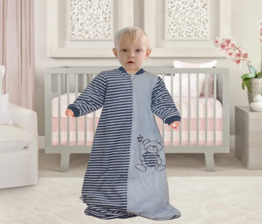 Saco de Dormir para Bebe de Manga Larga 9-24M de Algodon de Terciopelo Calido de BLOOMSTAR de 12-18 Meses - Manta Portatil para Ninos y Ninas Pequenos Bebes - Saco de Dormir Suave para Envolver con Brazos - Tog 2.0 Sleeper de Transicion - Imagen 4