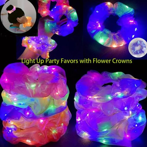 266 PCS Suministros de Fiesta que Brillan en la Oscuridad, 20 Palos de Espuma Luminosos, 10 Pinzas para el Cabello con LED, 5 Lentes con LED, 10 Coronas de Flores con Luces, 20 Dediles Luminosos, 1 Diadema de Orejas de Conejo, 200 Palos de Luz para Fiesta de Adultos que Brillan en la Oscuridad - Imagen 4