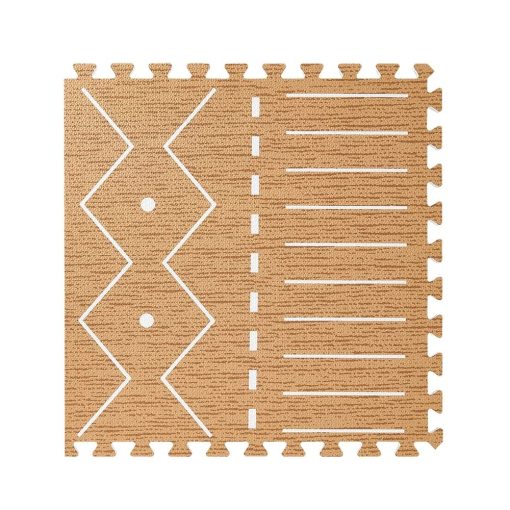 Tapete de Juego Toddlekind - Tapete de Espuma Premium, 4 x 6 pies Tapete de Espuma de Calidad Premium para Bebes/Niños Pequeños, Elegante, No Toxico, Inodoro, Berber-Camel (Marron Rustico) - Imagen 8