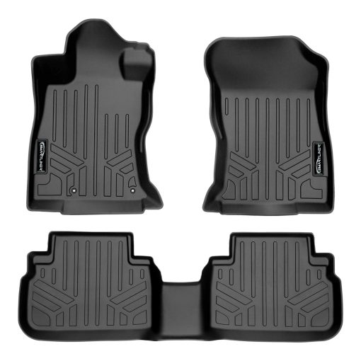 Juego de alfombrillas personalizadas SMARTLINER de 2 filas en negro para Subaru Forester 2019-2021