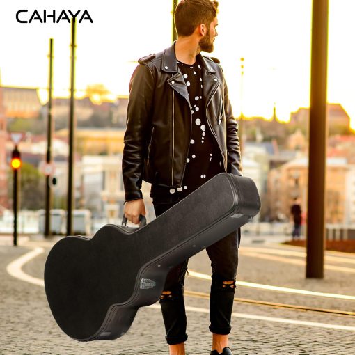 Estuche Rigido para Guitarra Acustica CAHAYA de 42 Pulgadas con Llave Antigolpes Impermeable Bolsa de Viaje para Guitarra de Aire CY0241 - Imagen 7