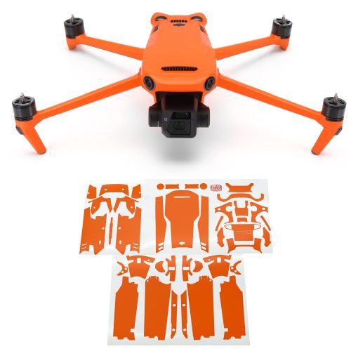 Calcomanias de piel completa WRAPGRADE para DJI Mavic 3 / Mavic 3 Classic (Naranja NEoN)