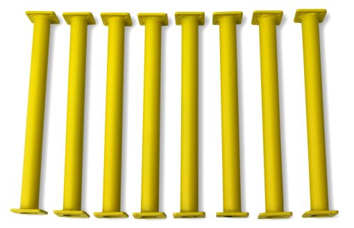 Kit de Peldanos de Barra de Mono de Acero Resistente Eastern Jungle Gym - 15-1/8" Peldanos de Escalera Recubiertos de Polvo Amarillo, Completo con Hardware de Montaje y Guia de Instalacion, Ideal para Juegos de Columpios y Parques Infantiles - Imagen 3