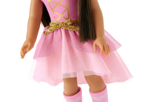 Muñeca American Girl WellieWishers de 14.5 pulgadas Ashlyn con Leotardo Rosa, Falda de Purpurina, Diadema y Botas, Para Niñas de 4+ años - Imagen 4