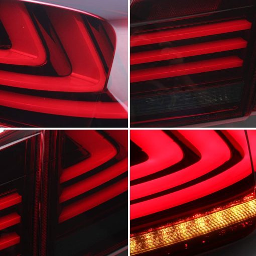 Juegos completos de luces traseras LED VLAND para [Honda Accord 9th Gen Sedan 2013 2014 2015] con senal de giro secuencial ambar, YAB-YG-0250-H, Rojo y ahumado [No compatible con Honda accord lx/Sport/Touring] - Imagen 9