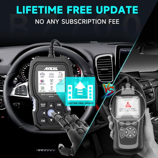 ANCEL BZ700 Escaner OBD2 para Mercedes Benz Sprinter Smart, Herramienta de diagnostico de codigos de coche de sistema completo con todos los servicios de reinicio, registro de bateria, ABS Bleed Airbag EPB Oil SAS TPS CKP Active Test - Imagen 5