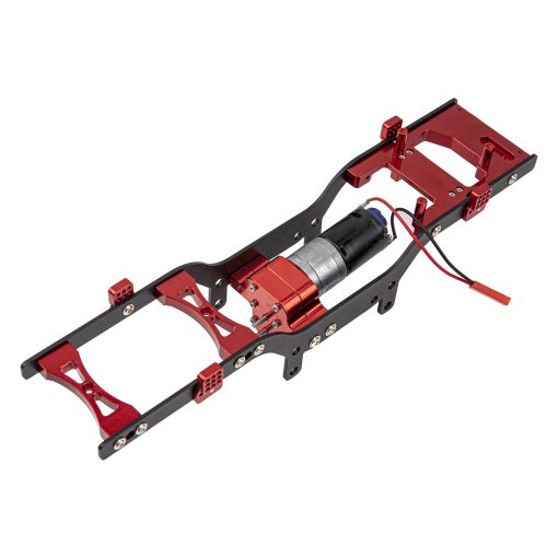 Marco de Chasis de Carro de Metal ShareGoo con Soporte de Suspension con Motor 370 Compatible con Modelo MN D90 D91 MN45 MN99 MN99S 1/12 RC Car (Rojo)