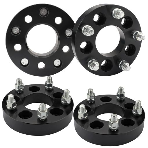Adaptadores de Rueda EZISOE 5x4.5 a 5x5 para Convertir Ruedas de JK en Vehiculos TJ YJ KK XJ ZJ, 1.25 pulgadas 5x114.3mm a Adaptador de Rueda 5x127mm con Nucleo de 71.5mm y Rosca de 1/2 pulgada