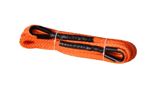 Cuerda de Extension Sintetica para Winche para Coche todoterreno ATV UTV SUV, Cable de Winche (1/2''x50ft, Naranja)