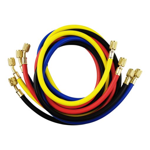 Juego de Manometros para Aire Acondicionado Wisepick, Juego de Manometros R1234yf R134A, Manometro de 4 Valvulas Compatible con R1234yf R134A y R404A Refrigerantes - Imagen 4