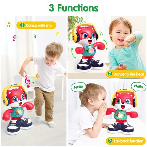 Juguetes para bebes de 12 a 18 meses - Juguetes de gato bailarin para ninos y ninas de 1 ano con musica y grabacion - Juguetes interactivos de aprendizaje temprano educativos para ninos de 1, 2, 3 anos - Regalo de cumpleanos y Navidad para ninos y ninas - Imagen 2