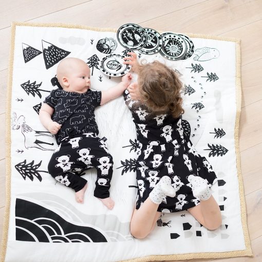 Tapete de Juego Wee Gallery Explore para Bebes - Tapete Reversible para Tiempo Boca Abajo Hecho con Materiales Sostenibles - Tapete de Actividades Acolchado para Tiempo de Juego de Bebes - (40 Pulgadas) - Imagen 3