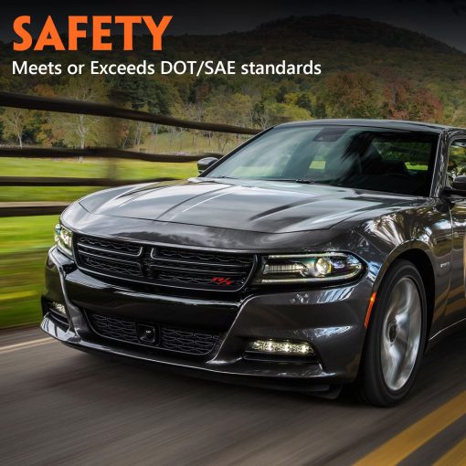 FIONE - Ensamblaje de Faros para Dodge Charger 2015-2021 Modelo Halogeno con DRL LED y Luces de Senal de Giro Lado Izquierdo 68214399AB 68214399AD 68214399AC CH2502271... - Imagen 3