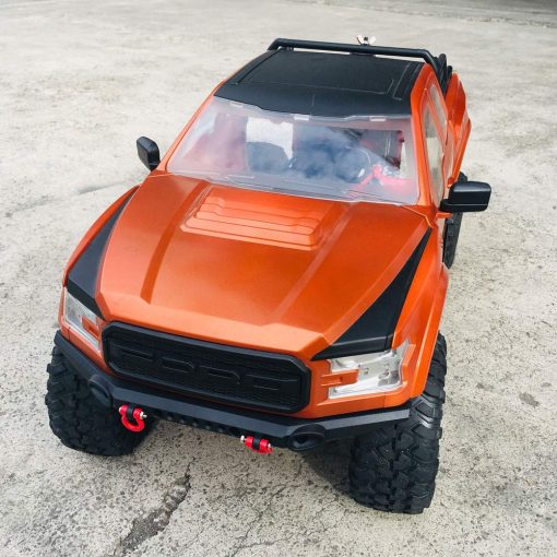 KYX Racing TRX4 Carroceria Dura ABS Raptor & Parachoques Delantero Trasero & Porta-Repuesto 325mm Carroceria de Camion Blanco - Imagen 9