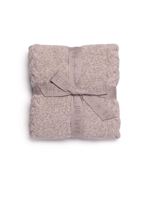 Manta de Bebe Barefoot Dreams CozyChic Heathered Cable, Manta Receptora, Manta Difusa para Recien Nacidos y Bebes, Tiro Infantil Unisex-30€x32€, Gris Paloma
