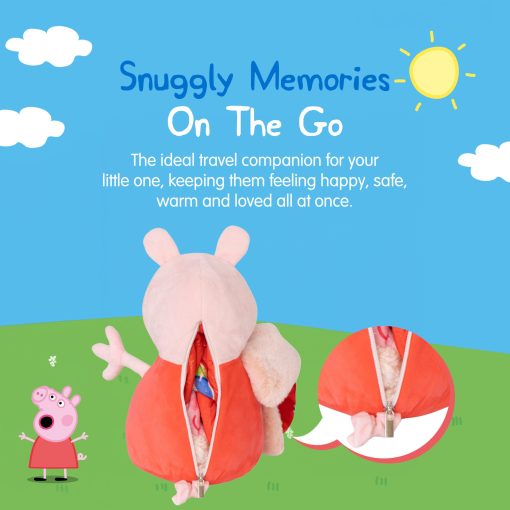 Peppa Pig Peluche Mantita | Muneco de Peluche con Manta Suave | Esenciales para Bebes | Tela Ultrasuave, Sensorial | Lavable a Maquina | Juguetes para Bebes Ideales | Manta de Seguridad para Recien Nacidos | Licenciado por Peppa Pig - Imagen 5