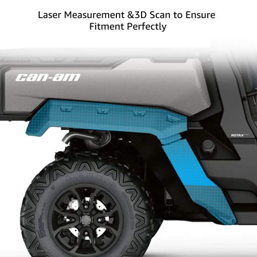 A & UTV PRO Protector de llanta Defender Extendido Mas Ancho, Extensiones Frontales y Traseras compatibles con Can Am Defender HD5 / HD8 / HD10 / MAX 2016-2023, Reemplazar OEM # 715006821 715002424, Negro - Imagen 2