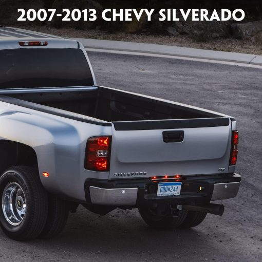 Huray Luz trasera para Chevy Silverado 2007-2013 Lado del Conductor y Lado del Pasajero Ensamblaje de la Lampara Trasera de Estilo OE (Negro) - Imagen 5