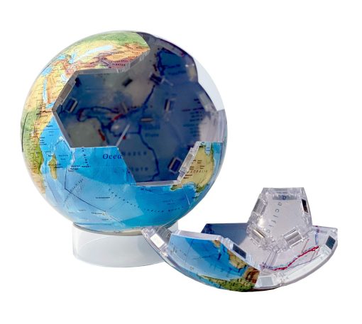 Mapa de Alivio de la Tierra, Globo Magnetico Snapspheres de 7.3", con Mapa de Geologia en el Interior, con soporte - Imagen 8