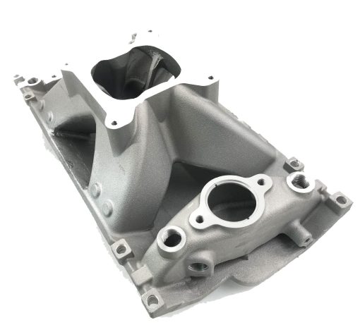 Colector de admision de un solo plano de aluminio para motor Chevy SBC Vortec Small Block de alta elevacion 350, DM-3318 - Imagen 6