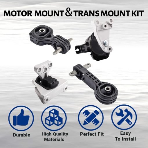 Juego de 4 soportes de motor y transmision compatibles con Honda Civic 1.8l 2006/2007/2008/2009/2010 Transmision Automatica, Reemplaza # A4530, A4534, A4546, A4543 - Imagen 4